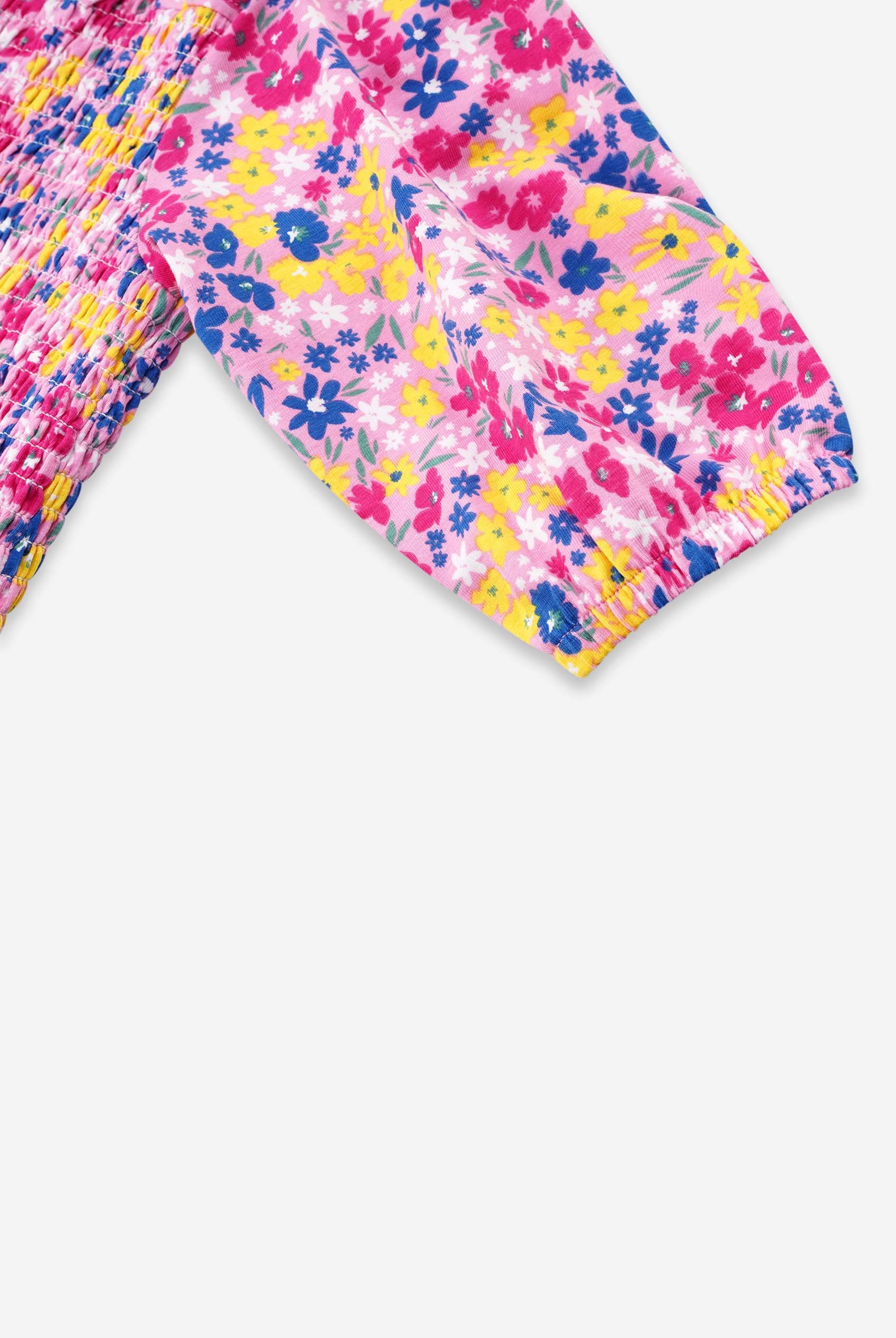 Girls Printed Smoky Tiered Dress ( 5yrs-11yrs)