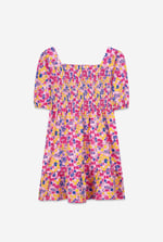 Girls Printed Smoky Tiered Dress ( 5yrs-11yrs)