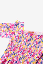 Girls Printed Smoky Tiered Dress ( 5yrs-11yrs)