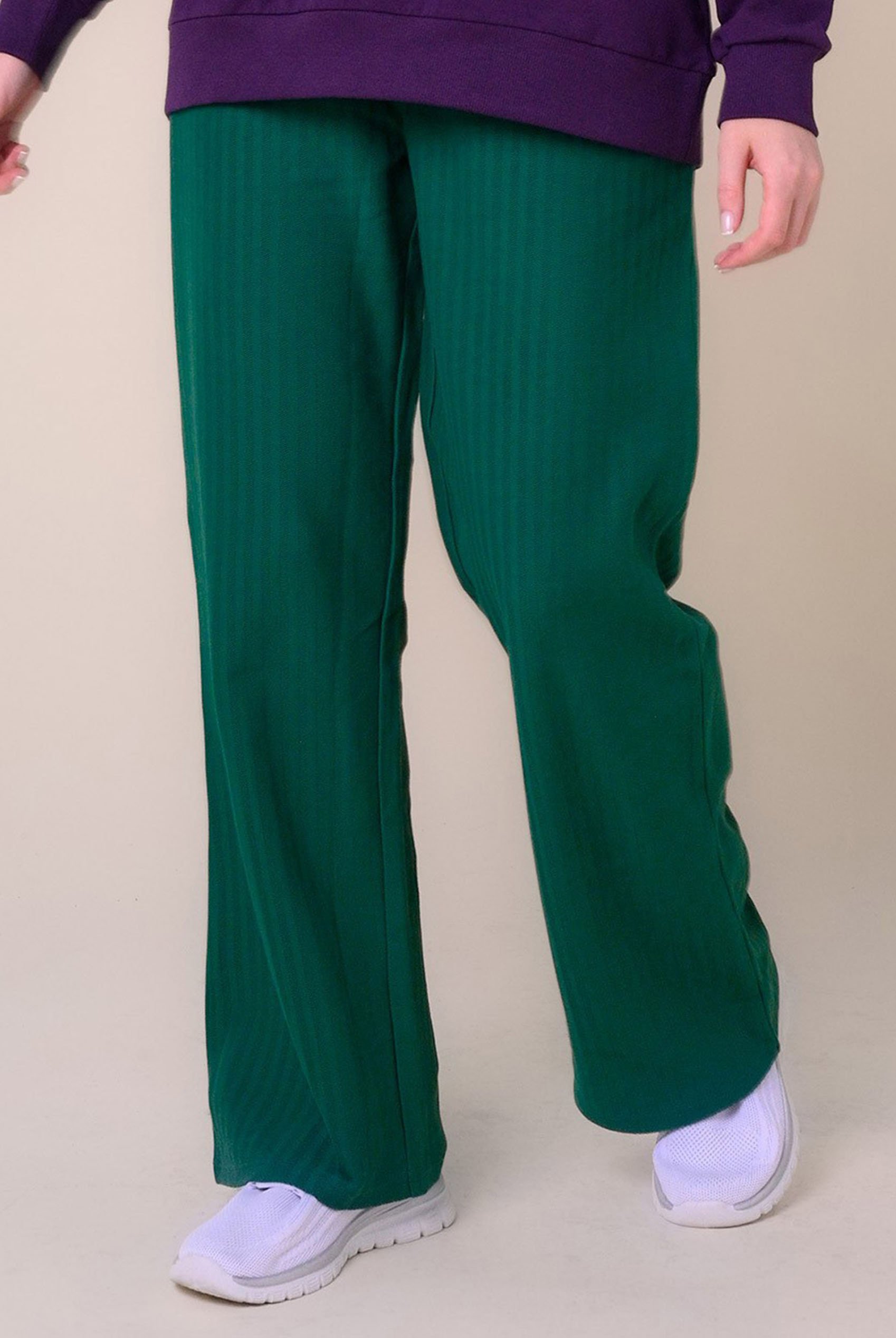 Womens Herringbone Wide Leg Trouser