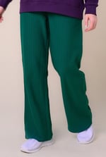Womens Herringbone Wide Leg Trouser