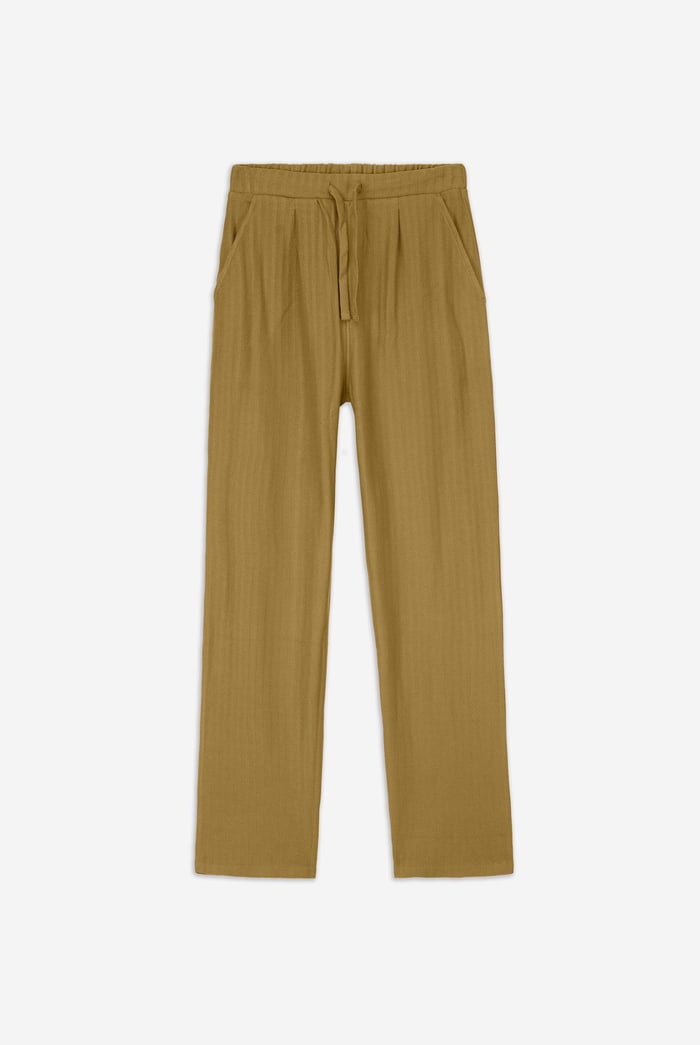 Womens Herringbone Wide Leg Trouser