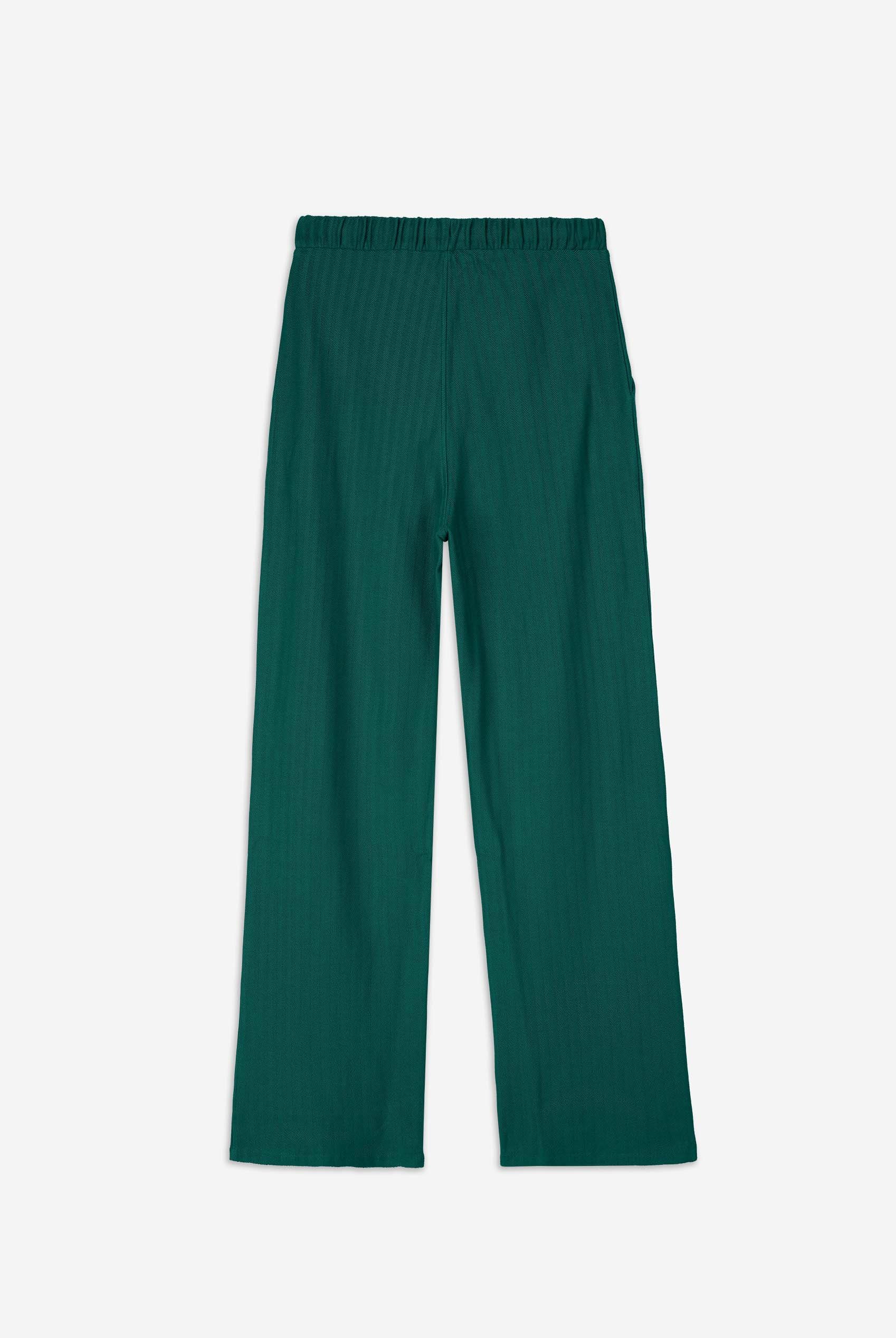Womens Herringbone Wide Leg Trouser