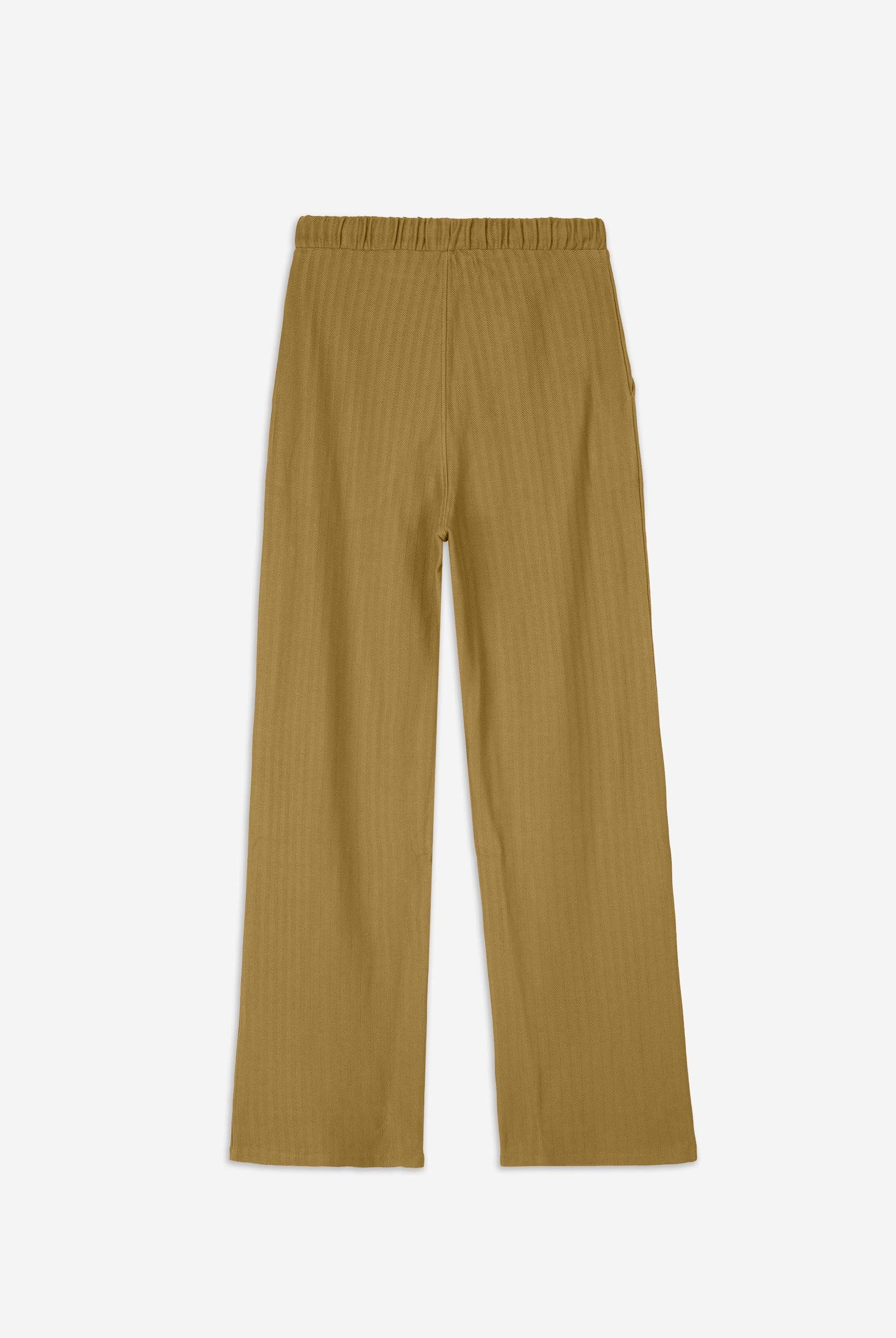 Womens Herringbone Wide Leg Trouser