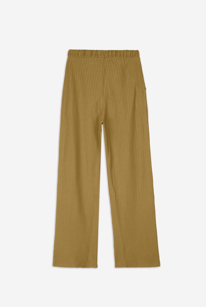 Womens Herringbone Wide Leg Trouser