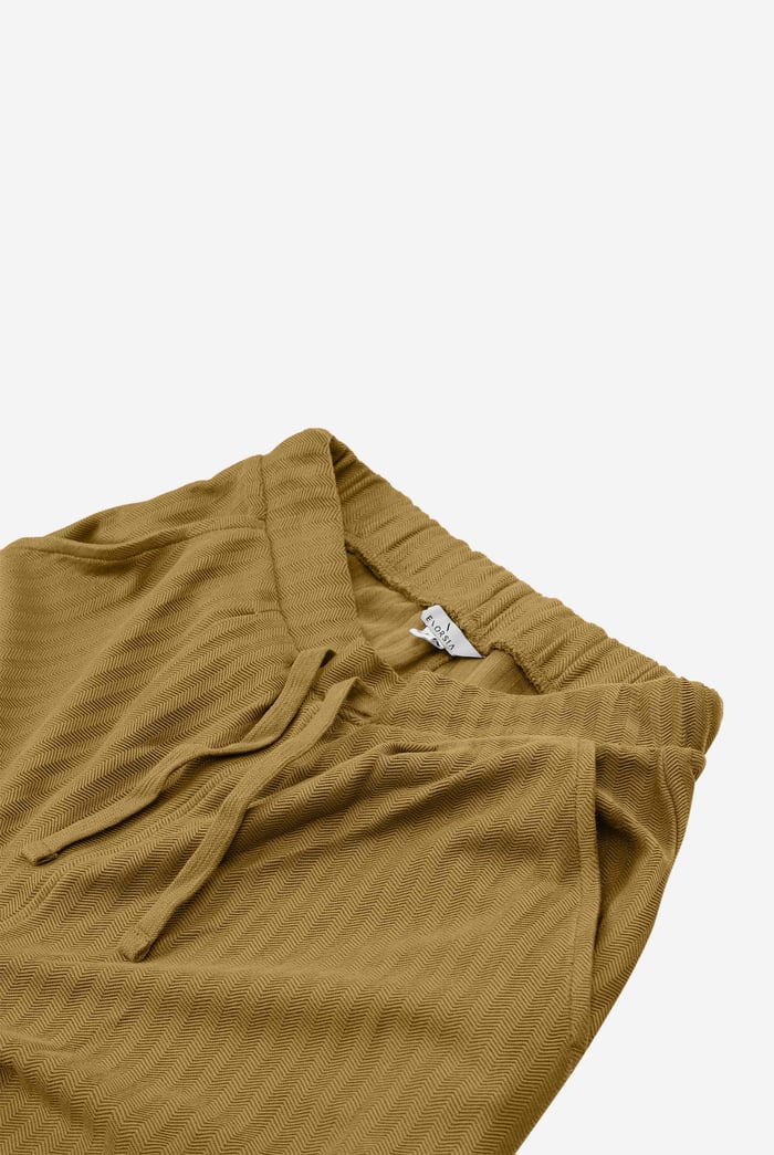Womens Herringbone Wide Leg Trouser