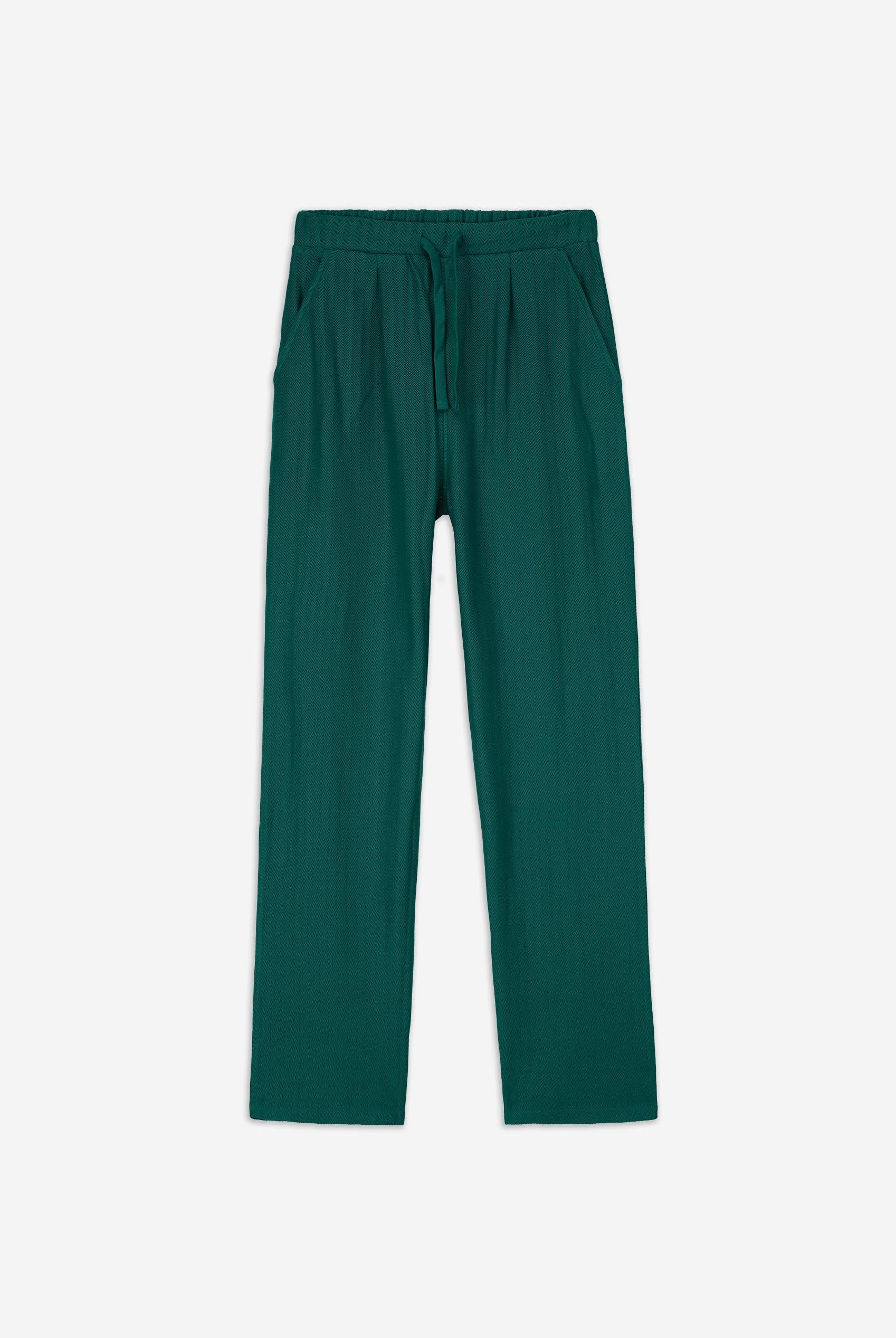 Womens Herringbone Wide Leg Trouser