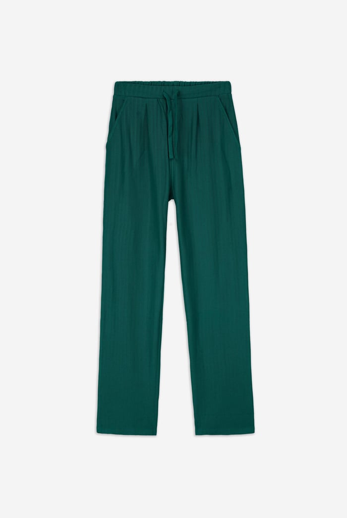 Womens Herringbone Wide Leg Trouser