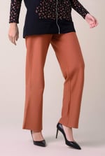 Womens Herringbone Wide Leg Trouser