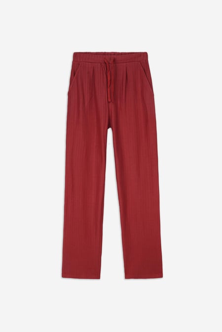 Womens Green Herringbone Wide Leg Trouser