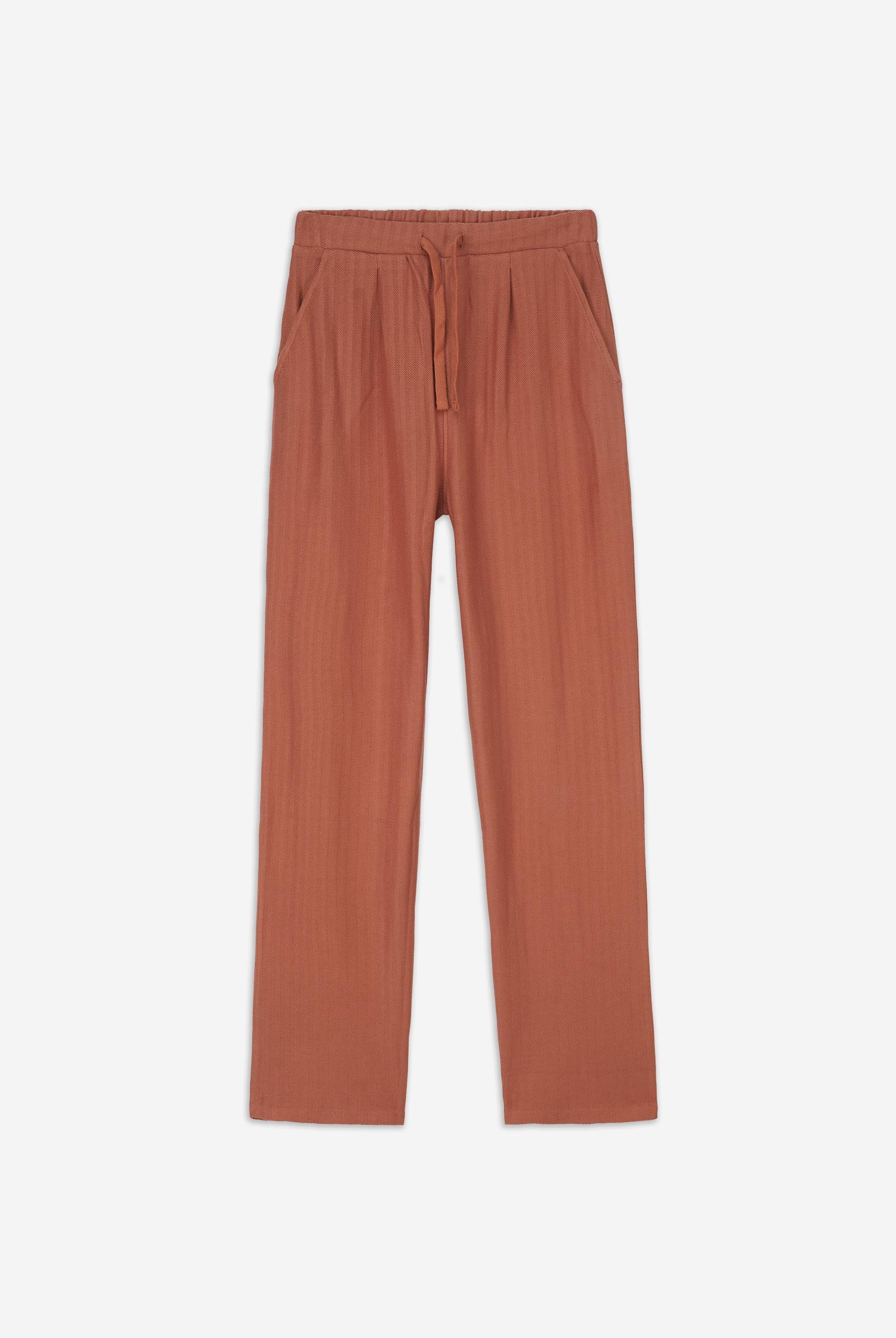 Womens Herringbone Wide Leg Trouser