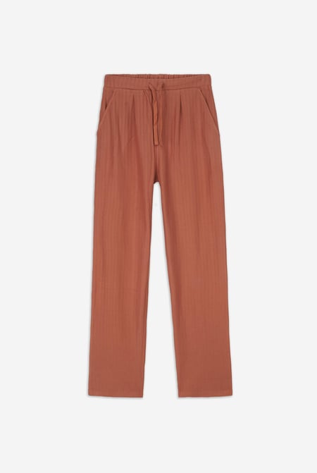 Womens Green Herringbone Wide Leg Trouser