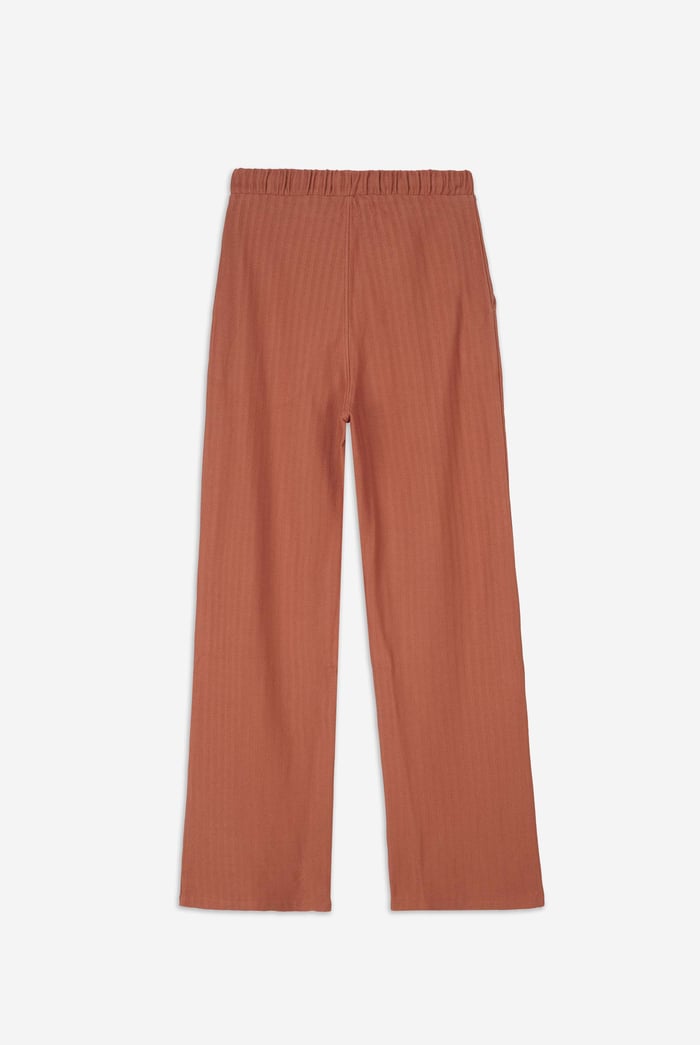 Womens Herringbone Wide Leg Trouser