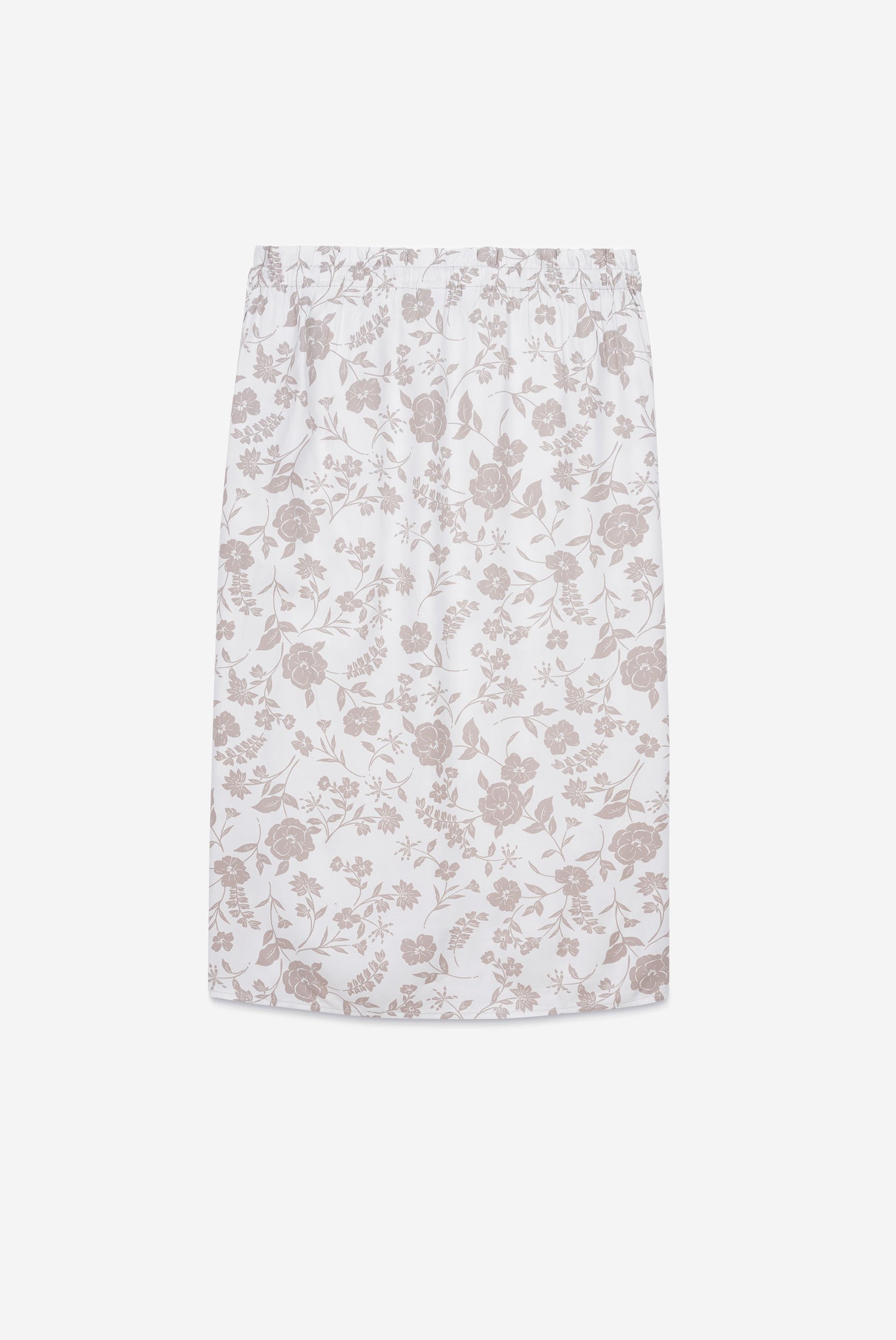 Womens Floral Print Midi Skirt