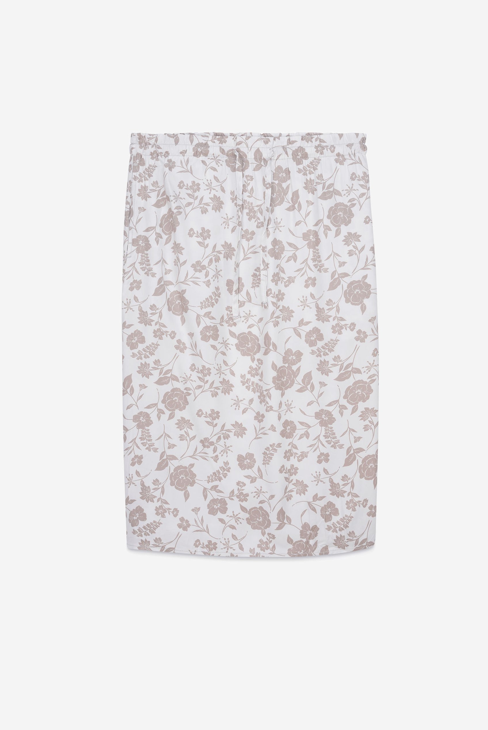 Womens Floral Print Midi Skirt