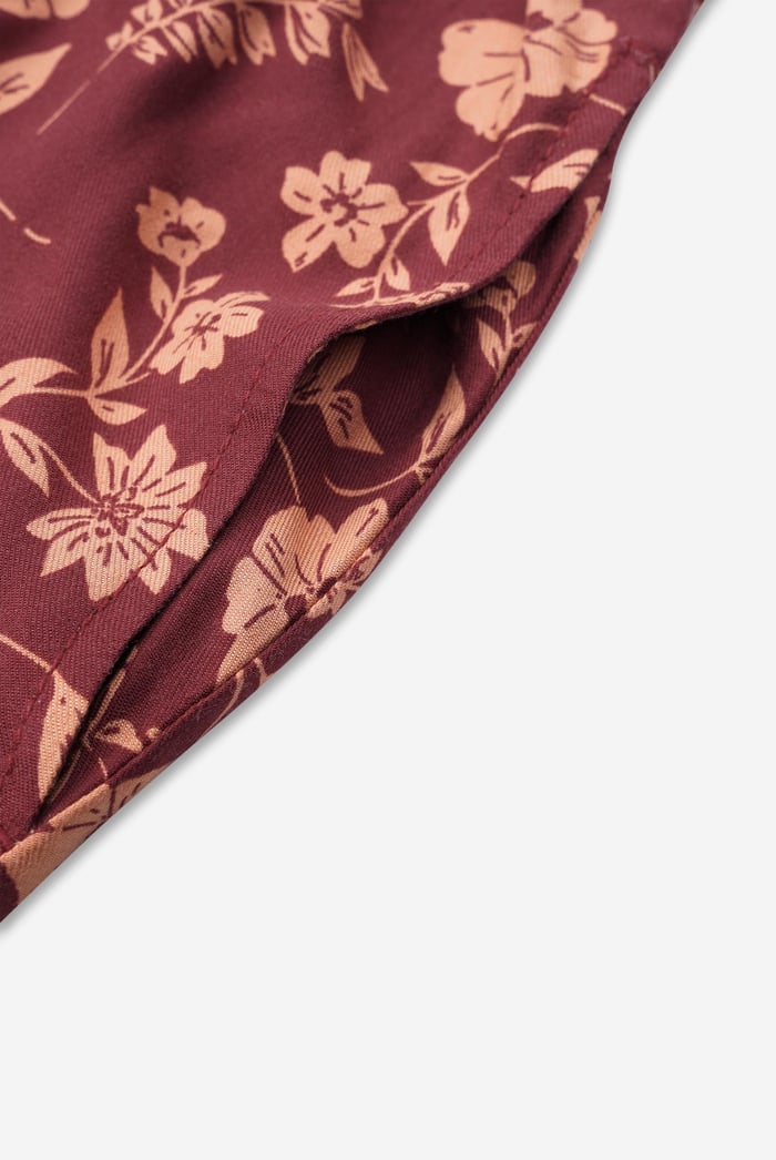Womens Floral Print Midi Skirt