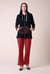 Womens Herringbone Wide Leg Trouser