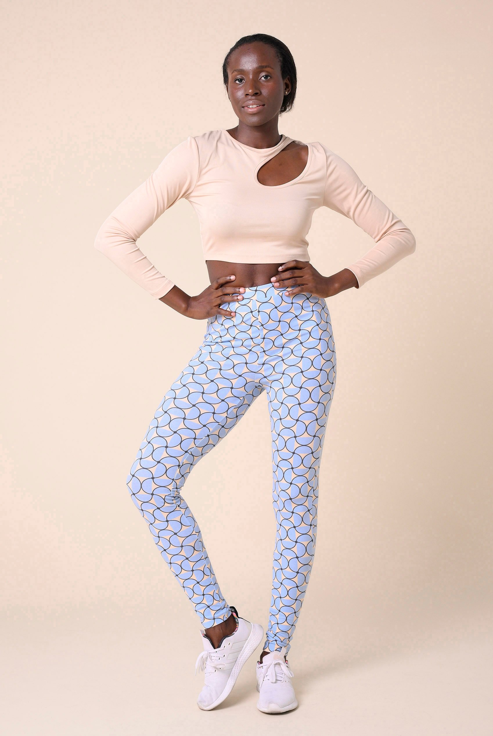 Womens Geometric Print Legging