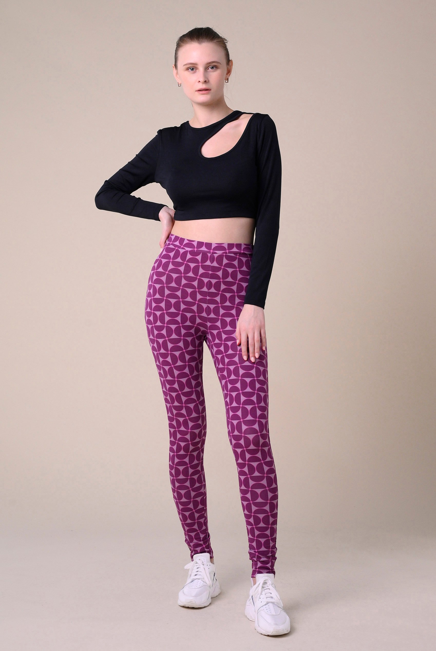 Womens Geometric Print Legging