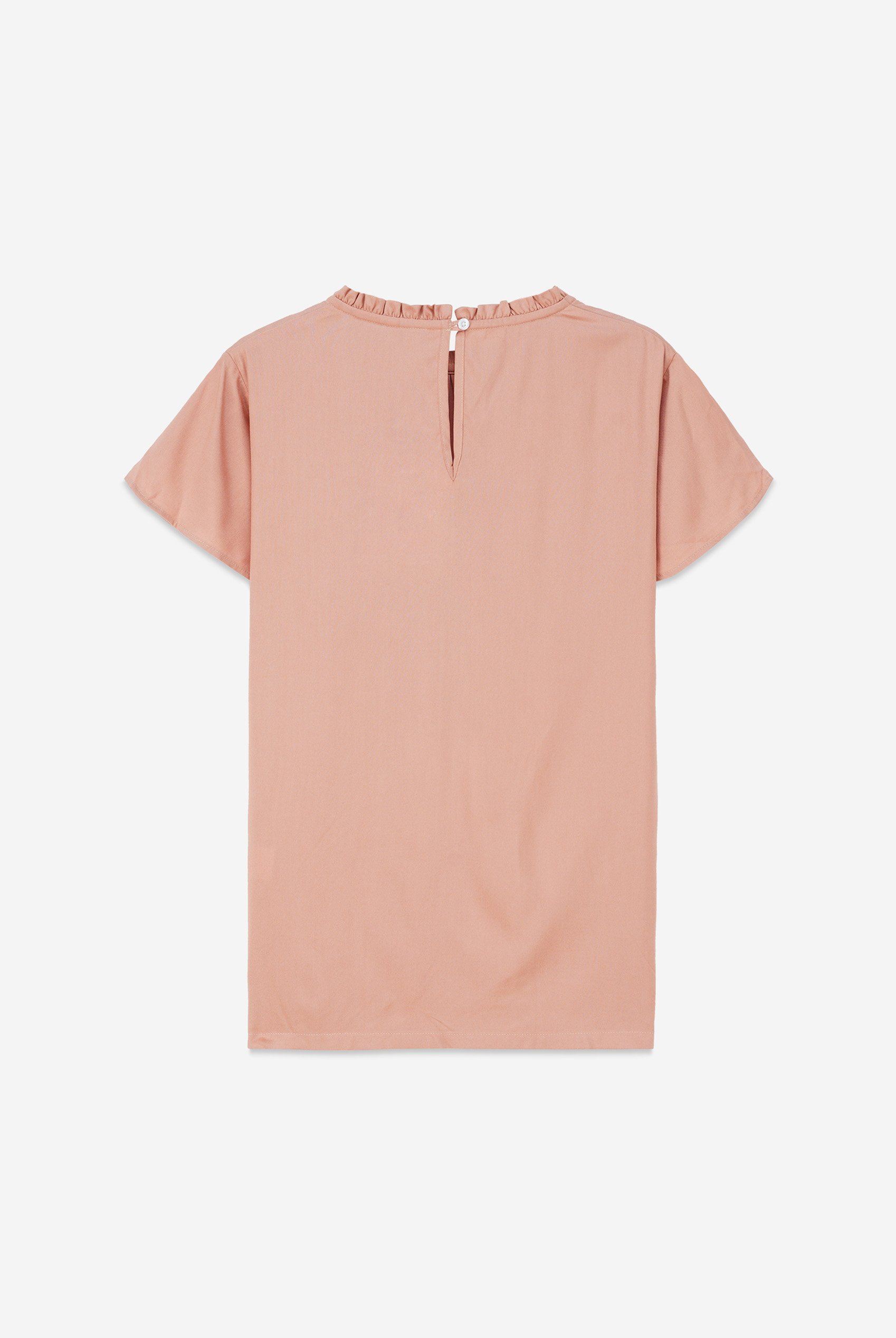 Womens Ruffle Stand Collar Tops