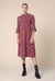 Ditsy Floral Flounce Sleeve Midi Dress