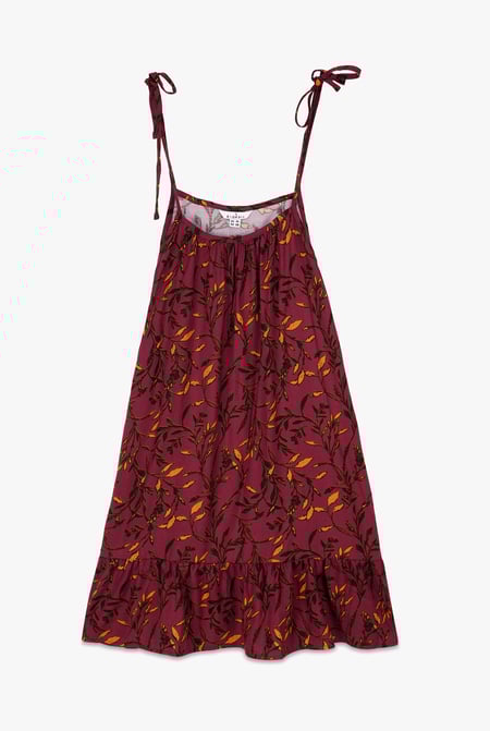 Women's Red Tiered Cami Mini Dress