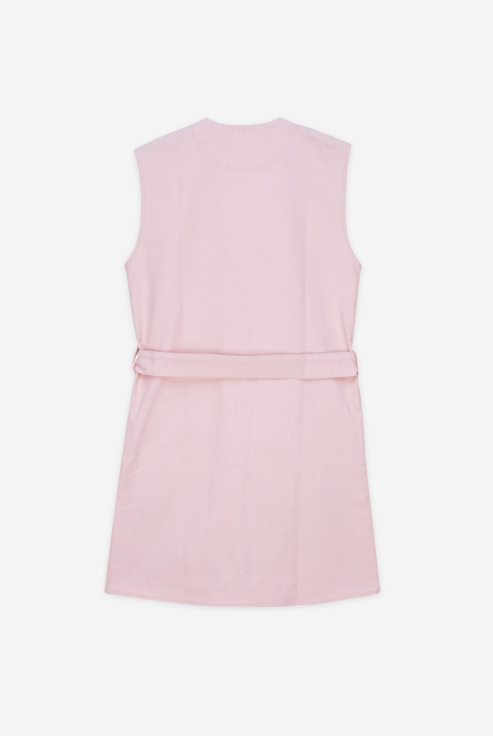 Womens Sleeveless Belted Coat