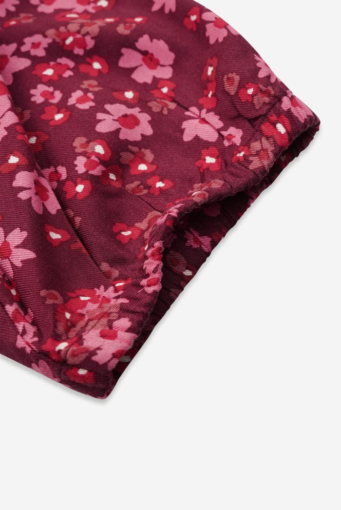 Womens Floral Print Button Front Blouse