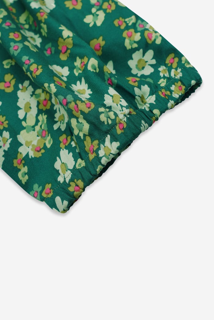 Womens Floral Print Button Front Blouse