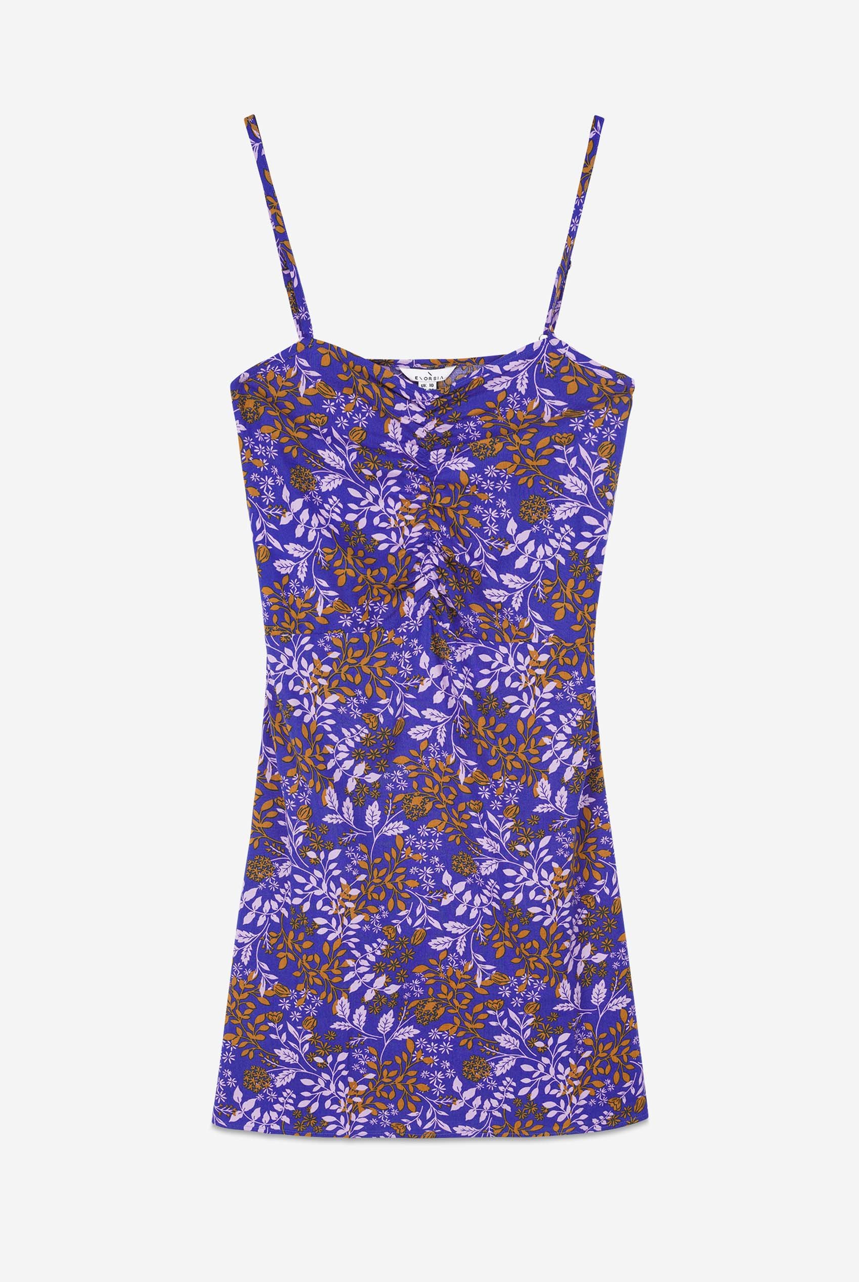 Women's Cami Mini Dress with Ruched Front