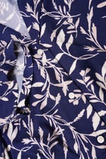 Womens Leaf Print Dress With Collar
