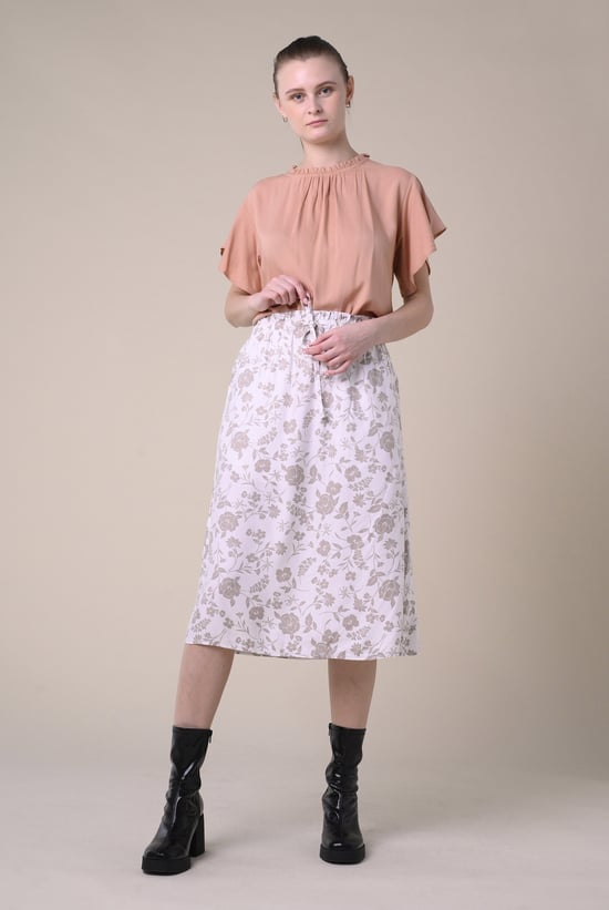 Womens Ruffle Stand Collar Tops