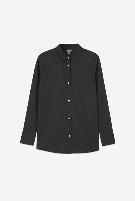 Womens Black Long Sleeve Work Shirt