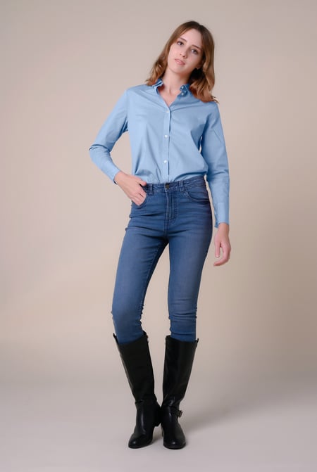 Womens Black Long Sleeve Work Shirt