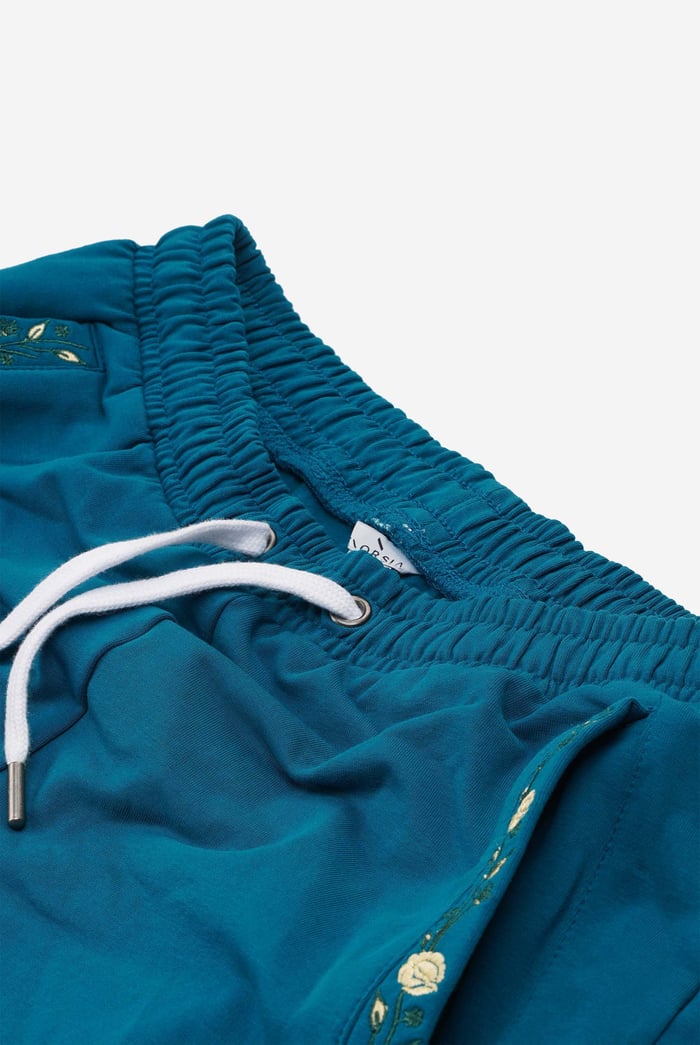 Stretchy Embroidery Design Details Trousers