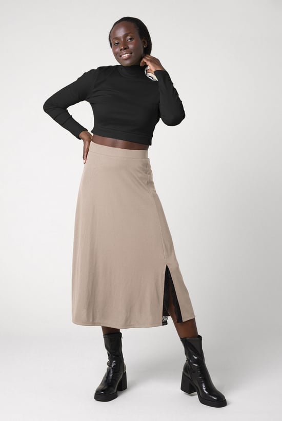 Flared Skirt With Lace Details