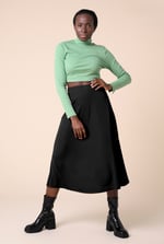 Flared Skirt With Lace Details