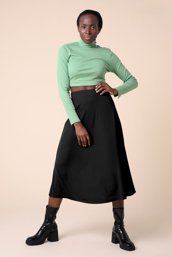 Flared Skirt With Lace Details