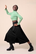Flared Skirt With Lace Details