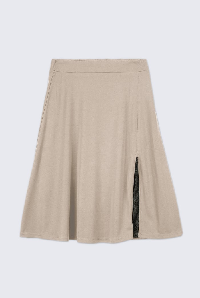 Flared Skirt With Lace Details