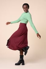 Flared Skirt With Lace Details