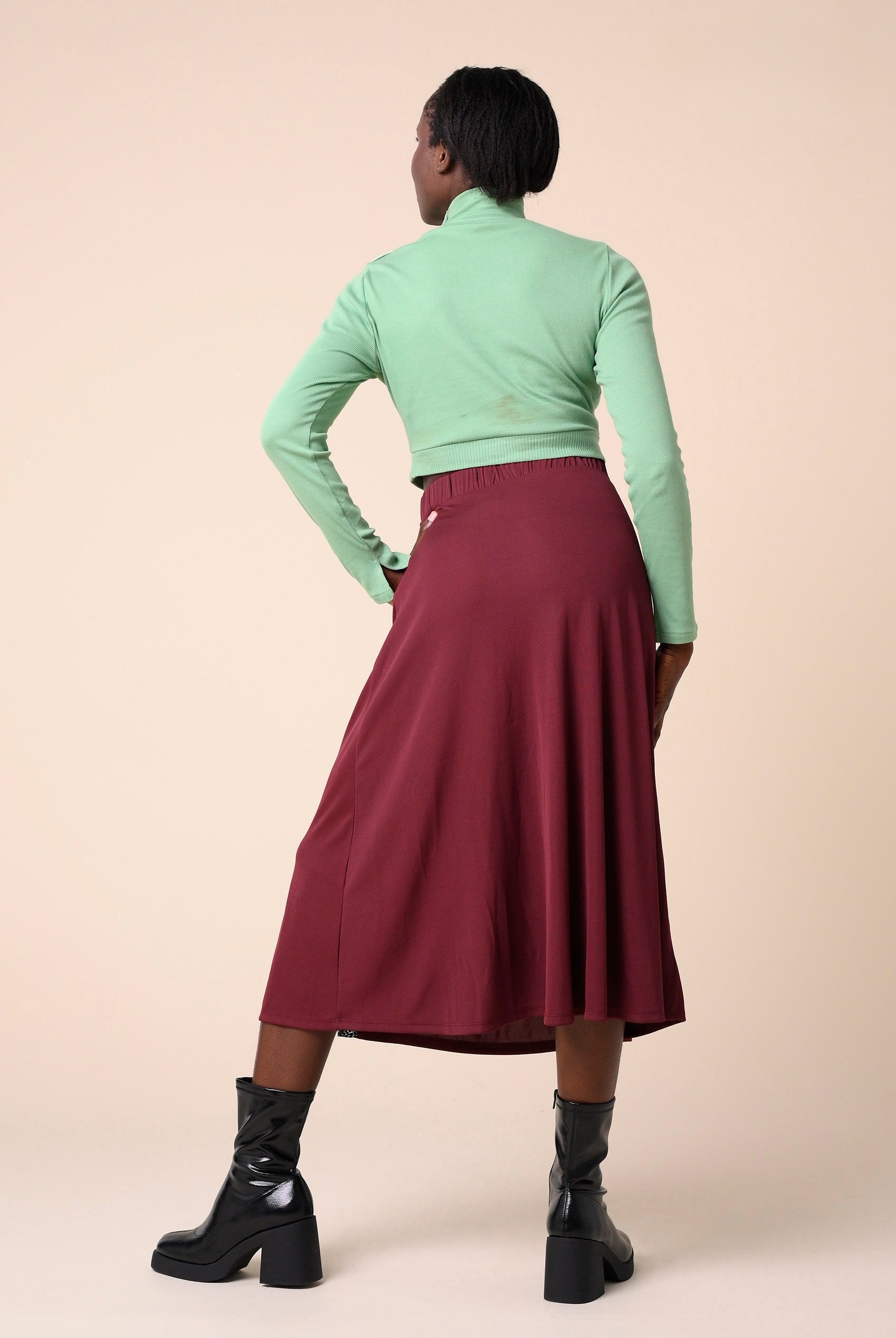 Flared Skirt With Lace Details