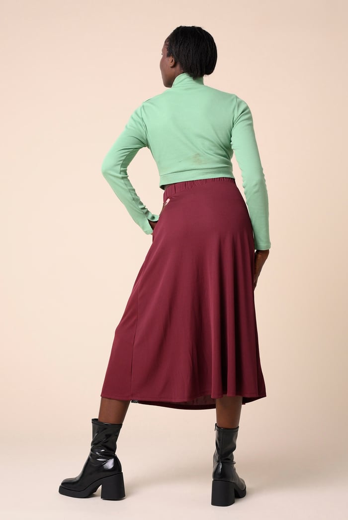 Flared Skirt With Lace Details