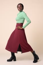 Flared Skirt With Lace Details