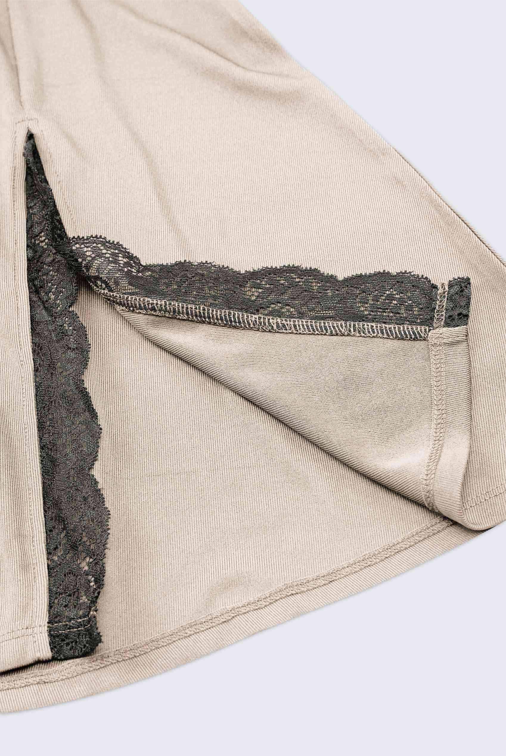 Flared Skirt With Lace Details