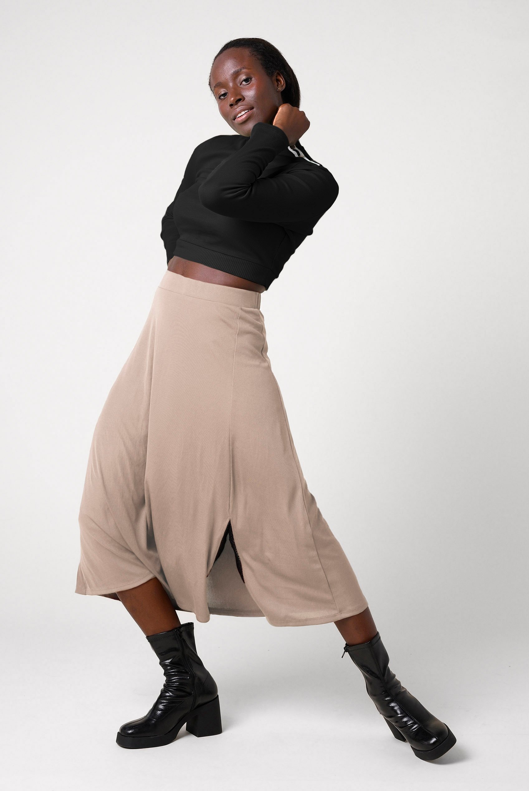 Flared Skirt With Lace Details