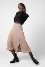Flared Skirt With Lace Details
