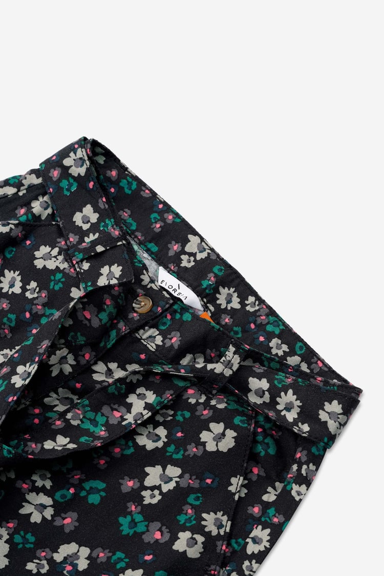 Floral Print Paper Bag Trouser ( 3yrs-14yrs)