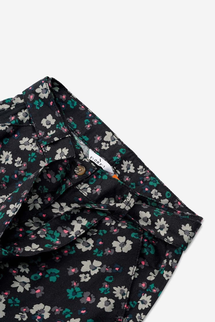 Floral Print Paper Bag Trouser ( 3yrs-14yrs)