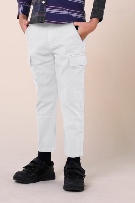 Boys White Cargo Trouser ( 3yrs-14yrs)